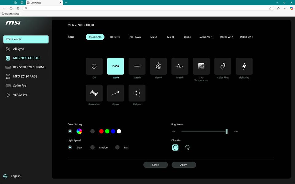 微星推出全新Web端RGB管理控制平臺(tái)PortalX，實(shí)現(xiàn)無(wú)縫遠(yuǎn)程RGB燈光控制